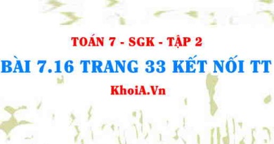 Bài 7.16 trang 33 Toán 7 Kết nối tri thức Tập 2